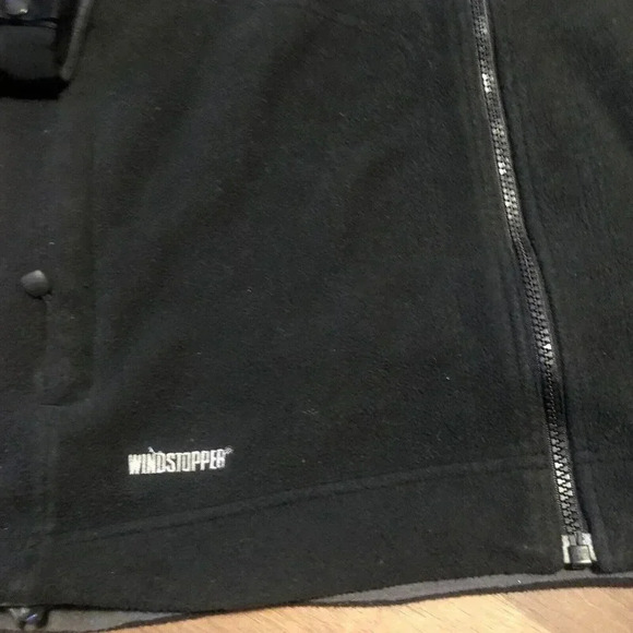 NORTH FACE Jacket Mens Windstopper Fleece Full Zip BLACK Windbreaker No size Tag - Picture 2 of 7